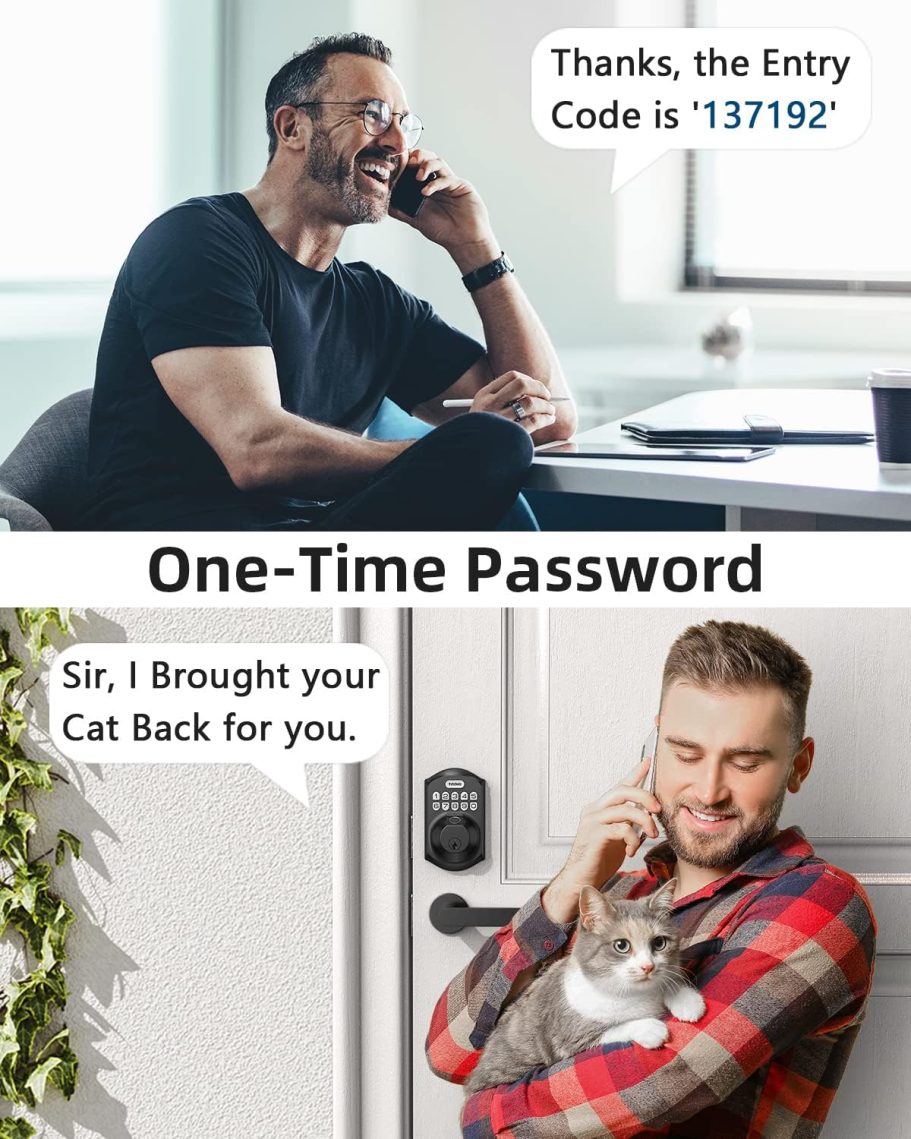 TEEHO TE002 Fingerprint Door Lock - Keyless Entry Door Lock - Electronic Keypad Deadbolt - Smart Locks for Front Door - Auto Lock - Easy Installation - Matte Black - Image 7